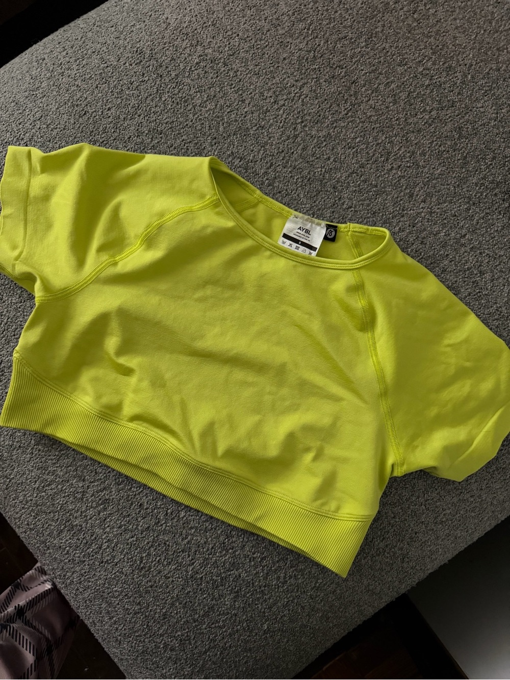 AYBL Neon Yellow Cropped Sweatshirt
